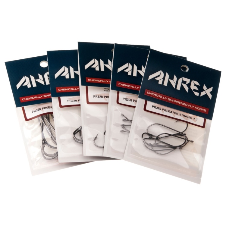 Ahrex Pr320 Predator Stinger #4/0 Fly Tying Hooks Black Nickel Heavy Wire Also Known As Trailer Hook